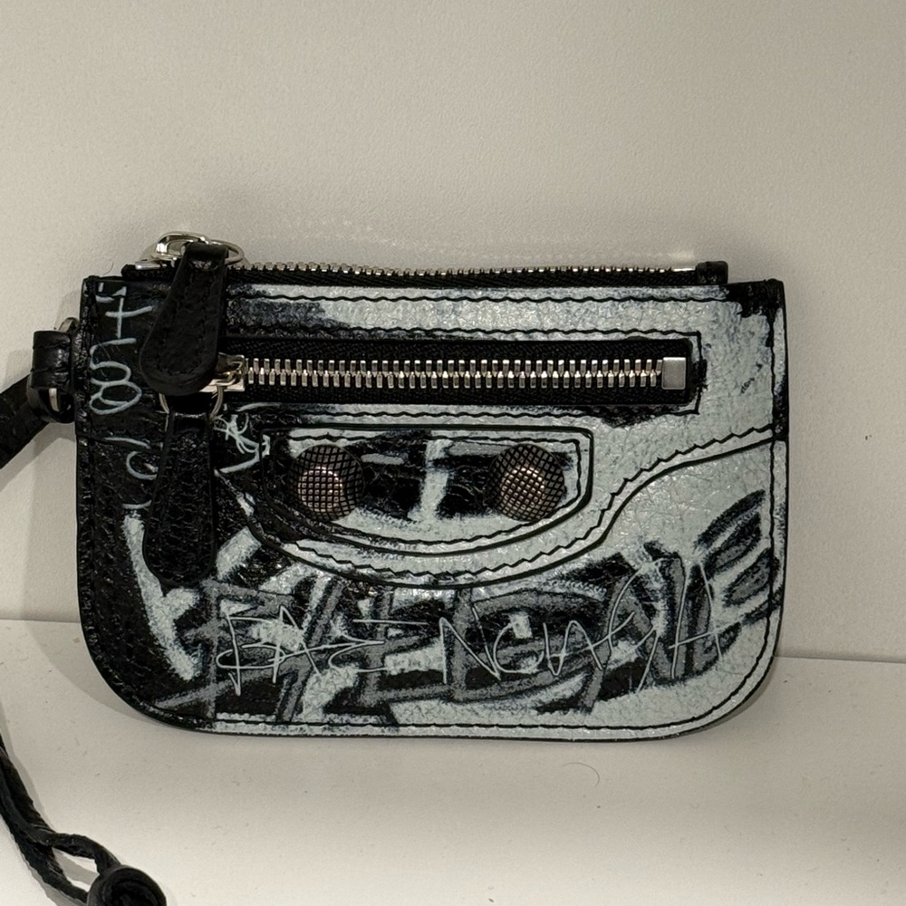 Balenciaga La Cagole Coin Pouch Leather Wristlet